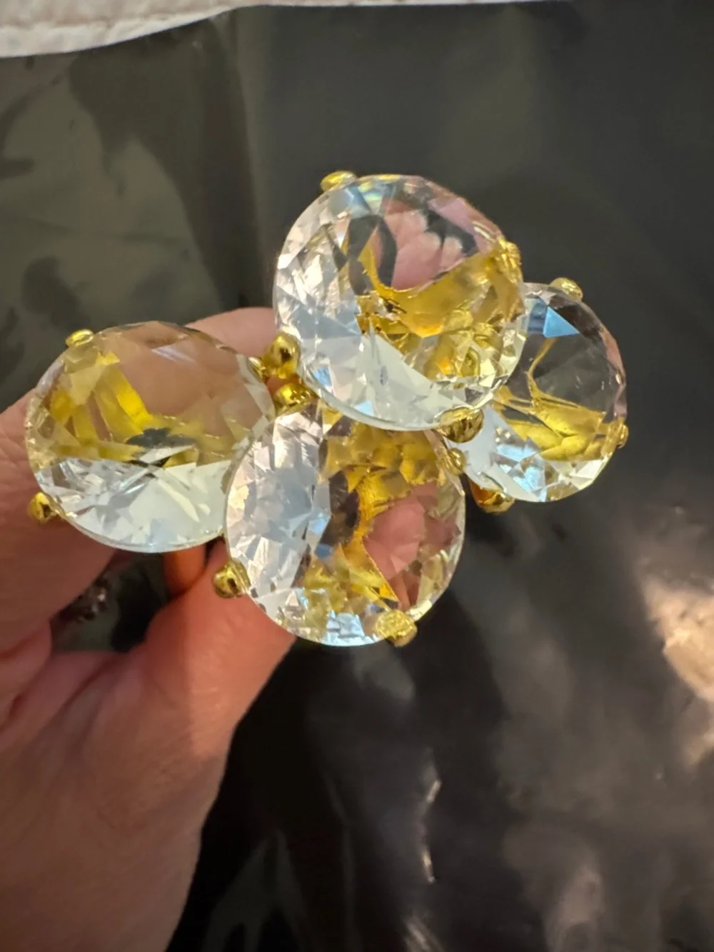 Crystal Top Gold Ballpoint Pens - Set of 4